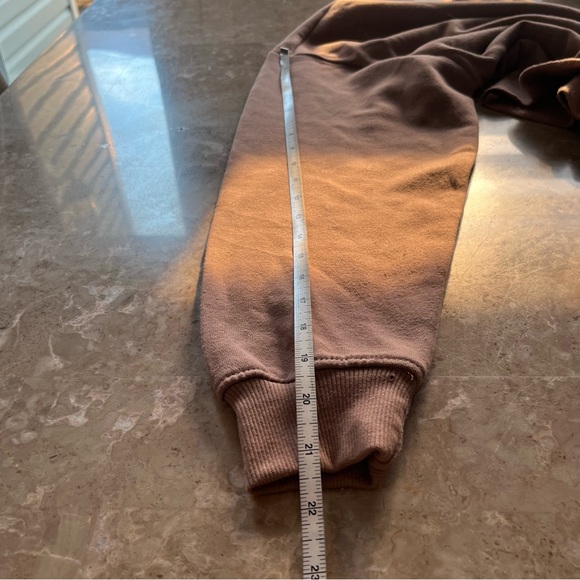 J.O&CO tan color crop top raw hem size medium - Picture 4 of 9